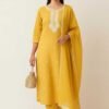Yellow Cotton Stitched Suit