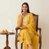 Yellow Cotton Stitched Suit