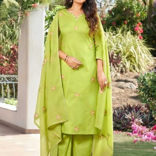 Olive Green Stitched Suit