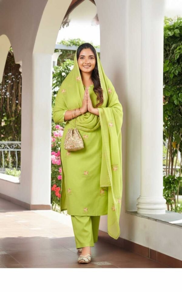 Olive Green Stitched Suit