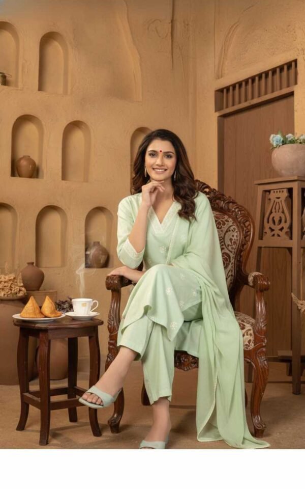 Mint Green Stitched Suit