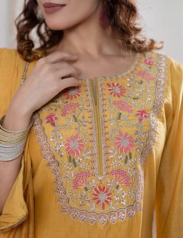 Designer Yellow Stitched Suit