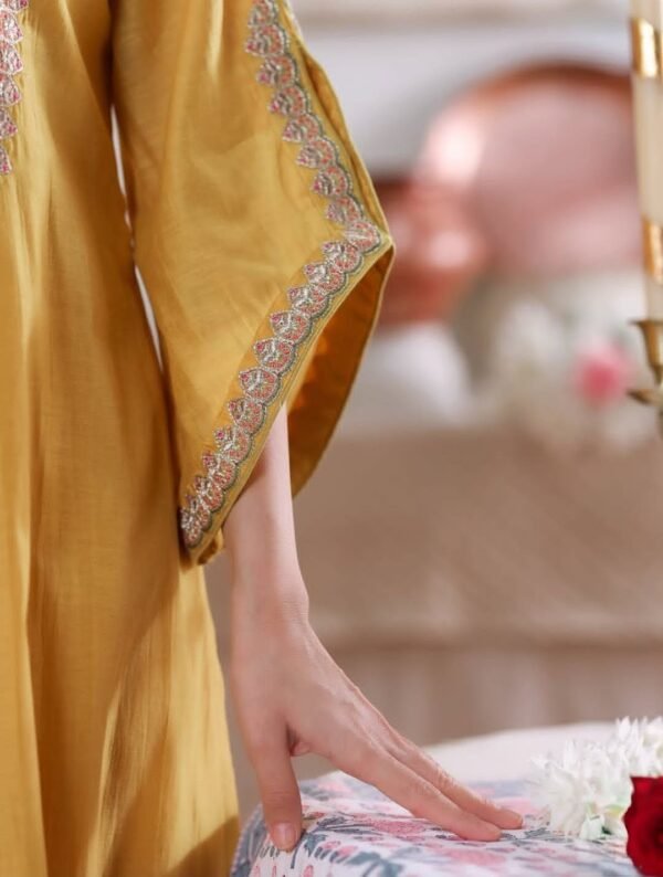 Designer Yellow Stitched Suit