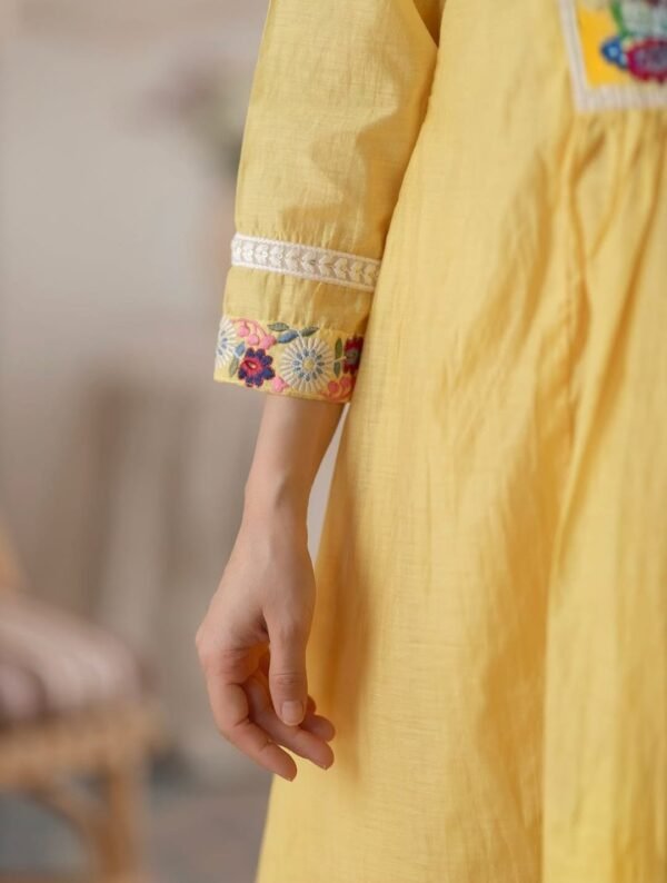 Pastel Yellow Stitched Suit