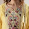 Pastel Yellow Stitched Suit