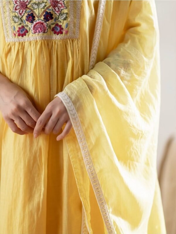 Pastel Yellow Stitched Suit