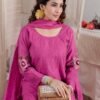 Magenta Stitched Suit