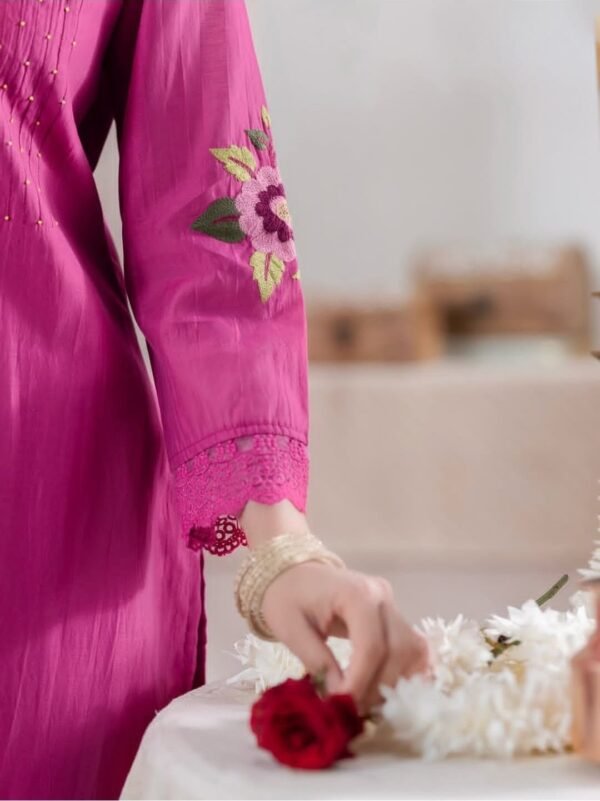 Magenta Stitched Suit