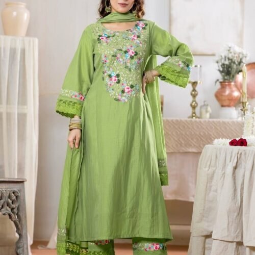 Lime Green Stitched Suit