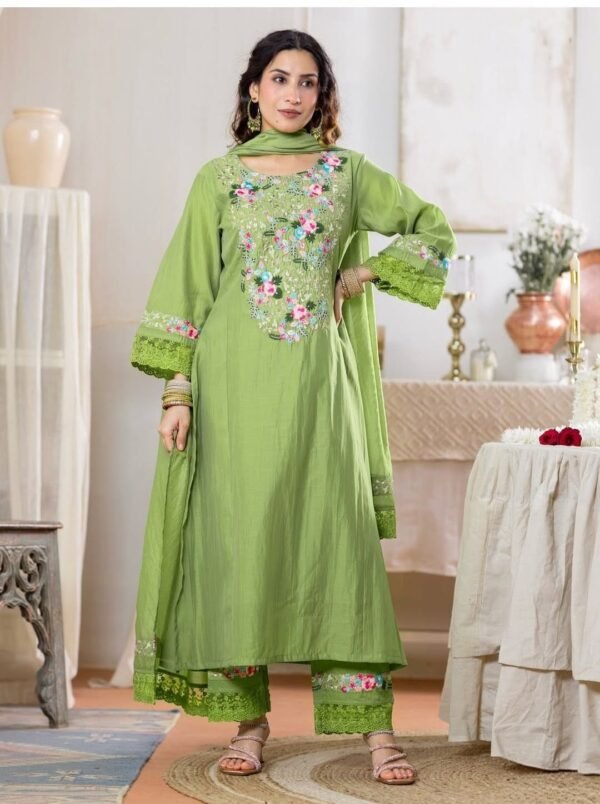 Lime Green Stitched Suit