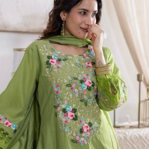 Lime Green Stitched Suit