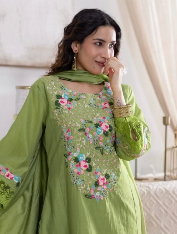 Lime Green Stitched Suit