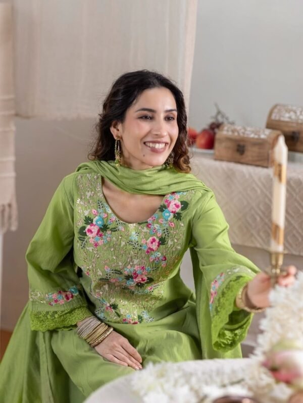 Lime Green Stitched Suit