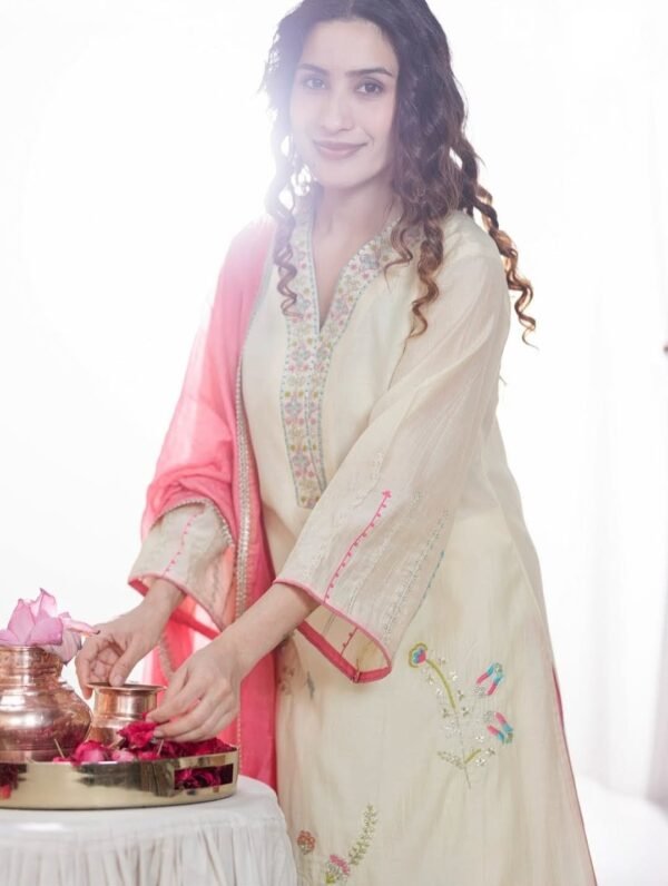 Off White Stitched Suit