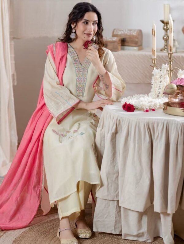 Off White Stitched Suit