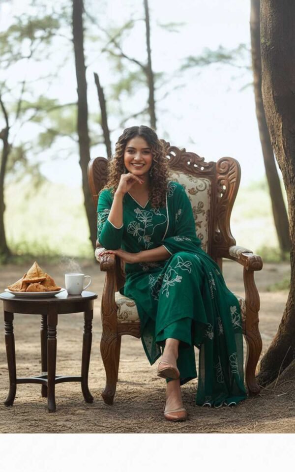 Bottle Green Stitched Suit