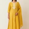 Yellow Cotton Stitched Suit