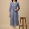 Gray Chikan Kurti