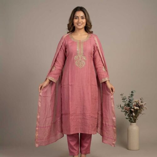 BS002383-1 dusty rose stitched suit