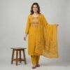 Mustard Yellow Stitched Suit