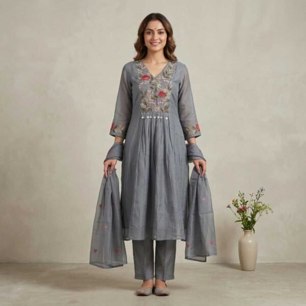 Grey Stitched Suit