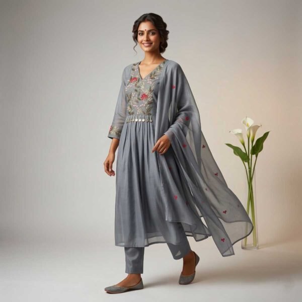 Grey Stitched Suit