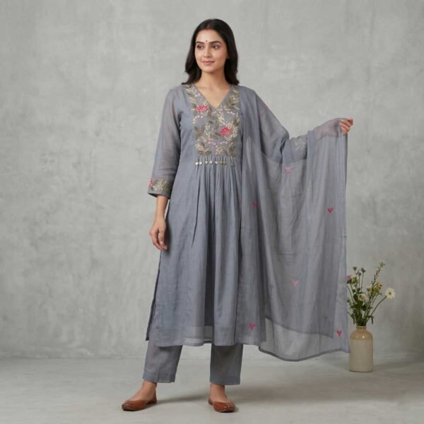 Grey Stitched Suit