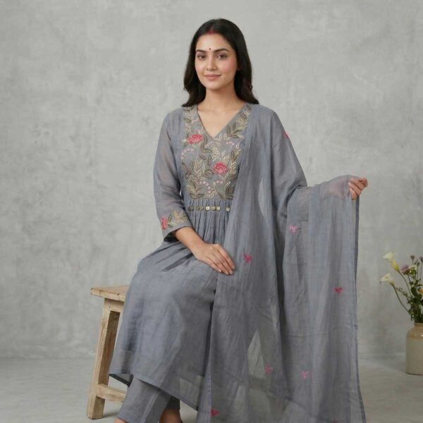Grey Stitched Suit