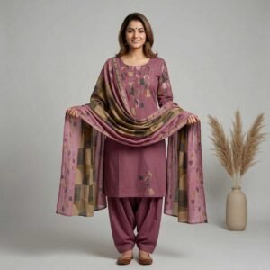 mauve unstitched suit