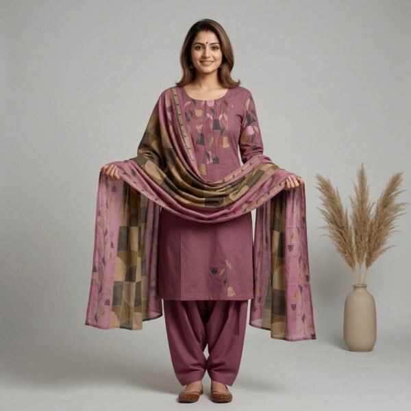 mauve unstitched suit