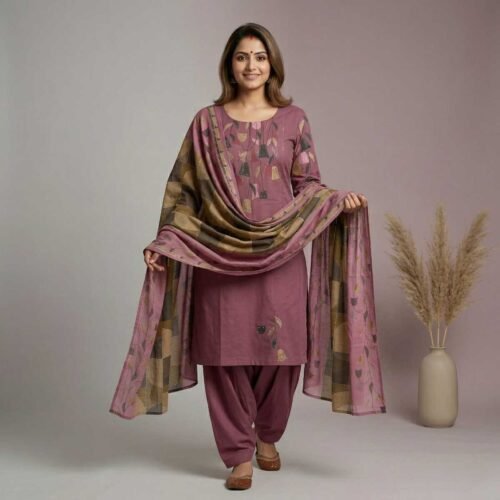 mauve unstitched suit