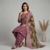mauve unstitched suit