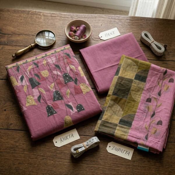 mauve unstitched suit