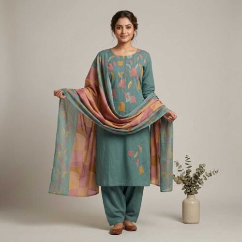 Dusty Teal Unstitched Suit