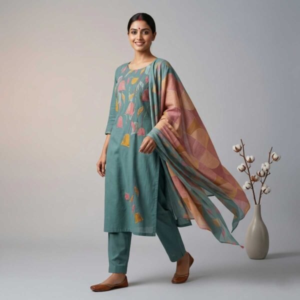 Dusty Teal Unstitched Suit
