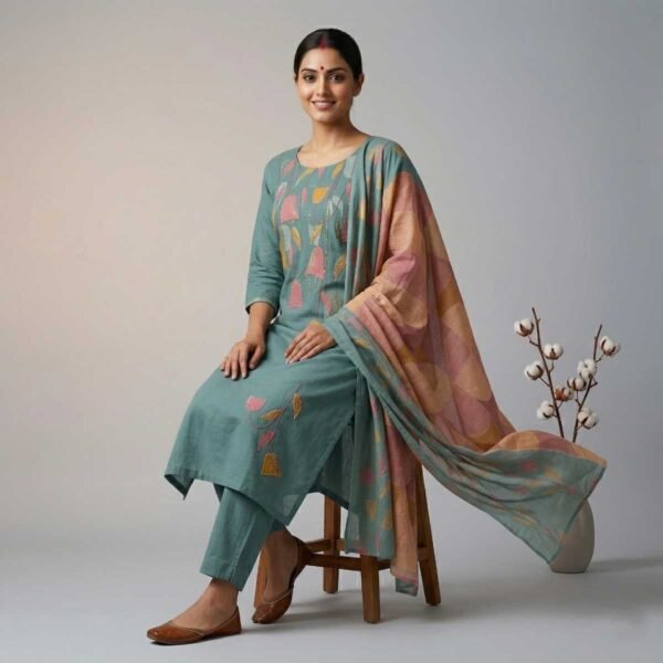 Dusty Teal Unstitched Suit