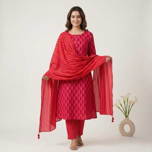 Pink Unstitched Suit