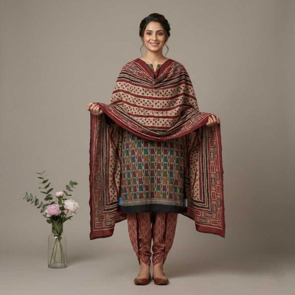 Maroon Unstitched Suit