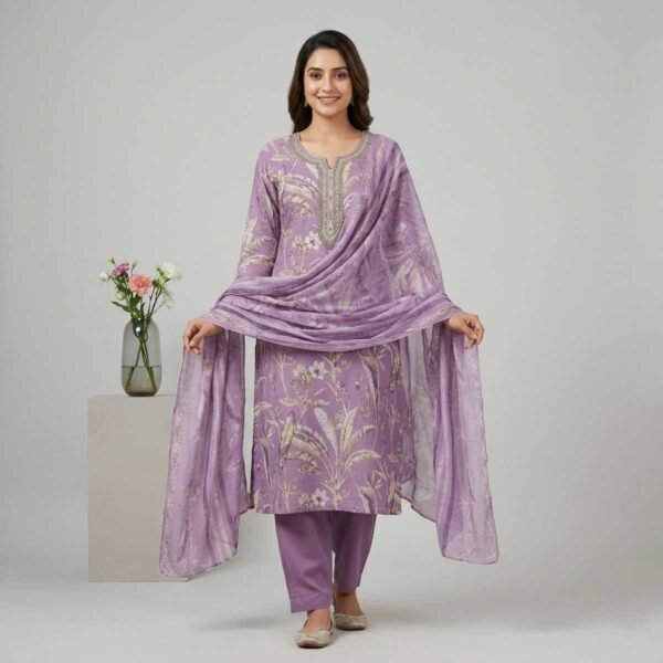 BS002414-3 Purple Unstitched Suit