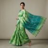 BSOS0044-2(1) leaf green cotton saree