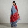 Grey pure cotton saree