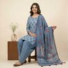 Indigo unstitched suit