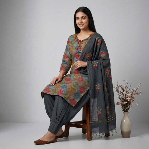 BS002410-2(2) Multicolored unstitched suit