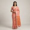 Peach Pure Cotton Saree