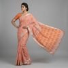 Peach Pure Cotton Saree