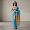 Blue Pure Cotton Saree