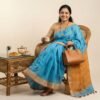 Blue Pure Cotton Saree