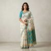 off white pure cotton saree
