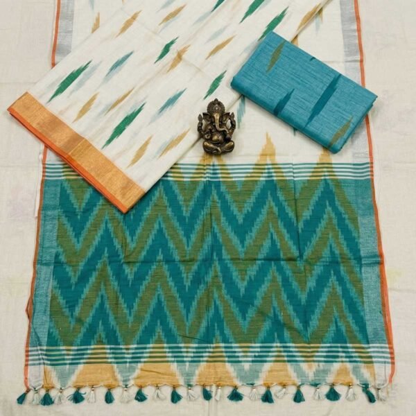 off white pure cotton saree