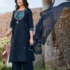 Navy Blue Stitched Suit